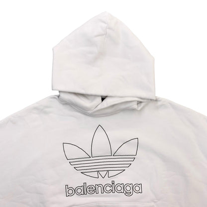 BALENCIAGA | バレンシアガ Adidas Large Fit Hoodie_712396TNVA91070 パーカー ホワイト サイズ：2【尾張小牧店】