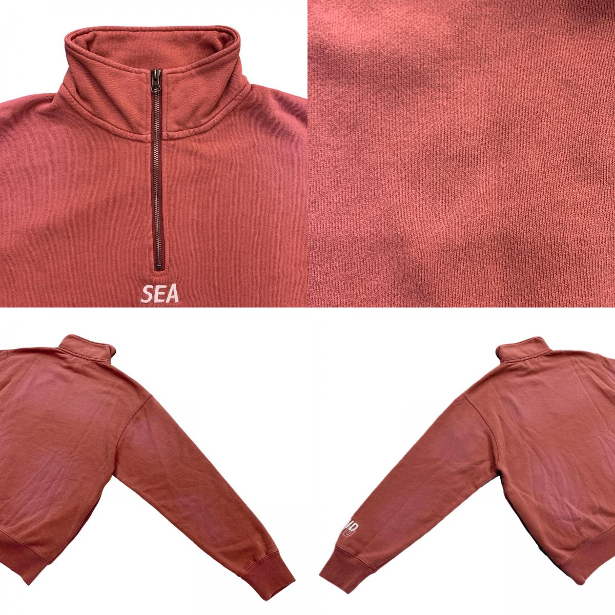 WIND AND SEA | ウィンダンシーウインダンシー SULFUR DYEING LOGO HALF ZIP スウェット WDS-O-ESD-27-Q1-CS-04 ボルドー/バーガンディー サイズ：M【尾張小牧店】