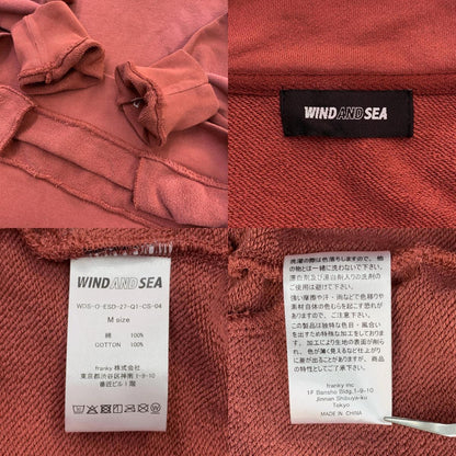 WIND AND SEA | ウィンダンシーウインダンシー SULFUR DYEING LOGO HALF ZIP スウェット WDS-O-ESD-27-Q1-CS-04 ボルドー/バーガンディー サイズ：M【尾張小牧店】