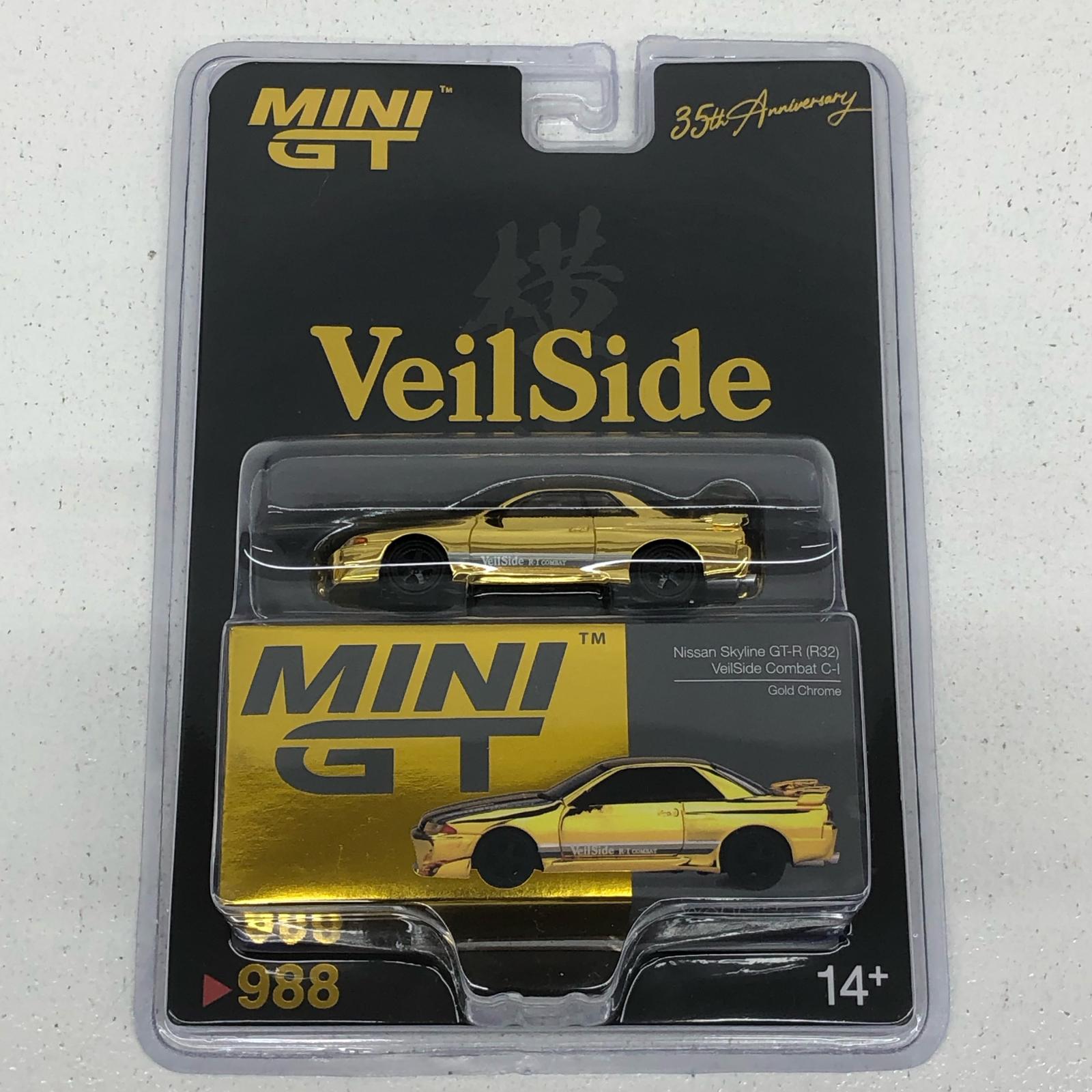 MINI GT VeilSide Nissan Skyline GT-R R32 Combat C-I Gold Chrome 1/64 ...