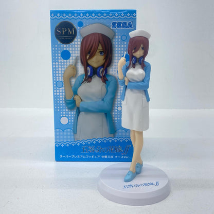 【中古】 中野三玖「五等分の花嫁∬」スーパープレミアムフィギュア“中野三玖”ナースVer.【フィギュア】