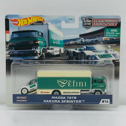 MAZDA787B #201 (White x Green) & SAKURA SPRINTER (White x Green) "Hot Wheels PREMIUM" [GJT36-4B30]