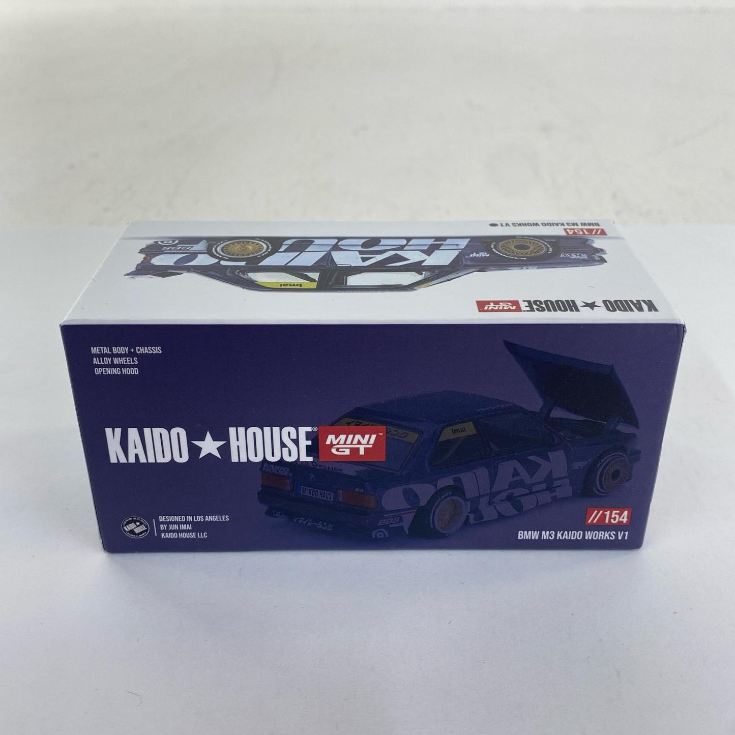 1/64 BMW M3 (E30) Kaido Works V1 (Left-Hand Drive) "KAIDO HOUSE x MINI GT Series" [KHMG154]