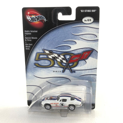 1/64 '63 STINGRAY Coca-Cola #3 (White x Blue x Red) "100% Hot Wheels 50 SERIES" [B2267-0910]