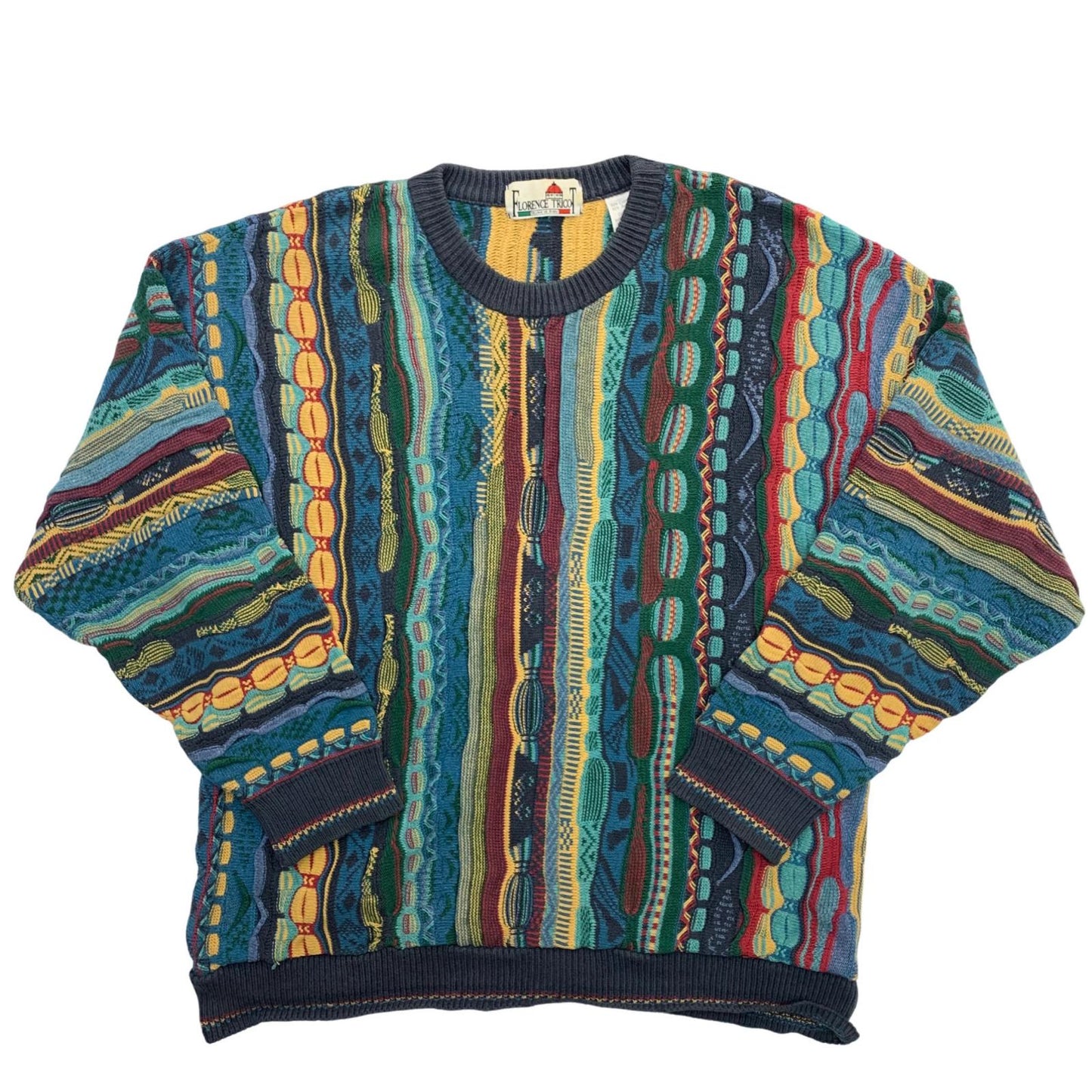 FLORENCE TRICOT 3D Knit Sweater Multi-Color Size: XL