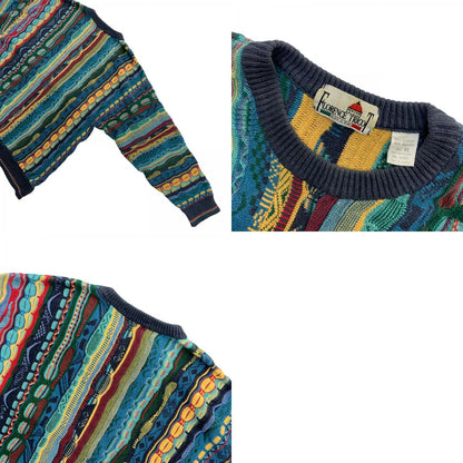 FLORENCE TRICOT 3D Knit Sweater Multi-Color Size: XL