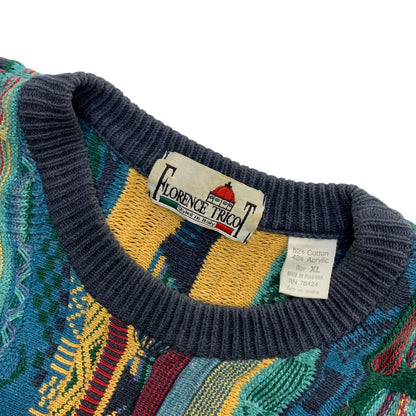 FLORENCE TRICOT 3D Knit Sweater Multi-Color Size: XL