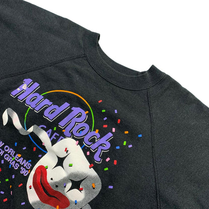 Hard Rock CAFE | ハードロックカフェ NEW ORLEANS MARDI GRAS 90 スウェット ブラック サイズ：L