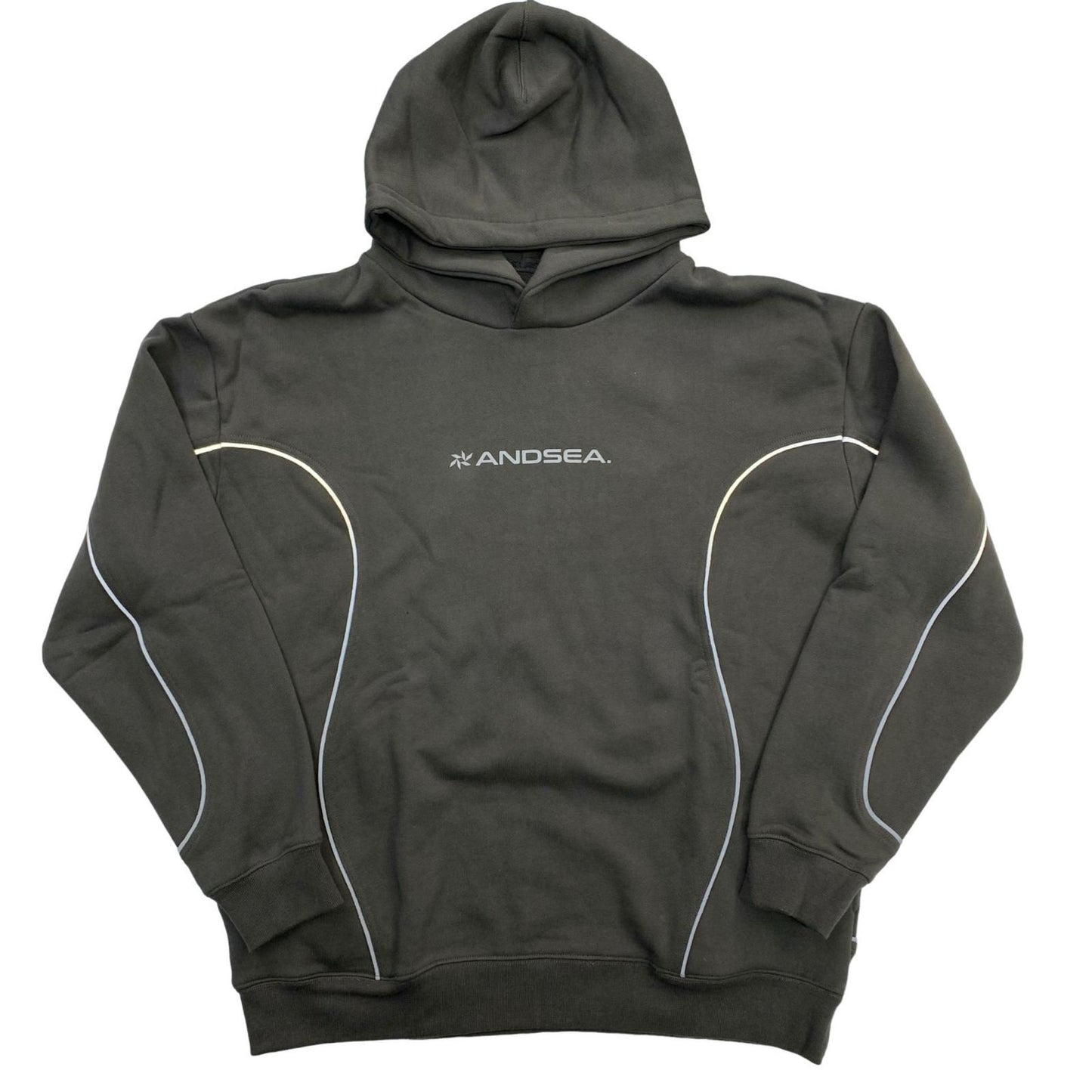 WIND AND SEA | ウィンダンシーウインダンシー Piping Hooded Sweatshirt パーカー WDS-O-FTK-25-Q1-CS-01 グレー サイズ：L【瀬戸大橋店】
