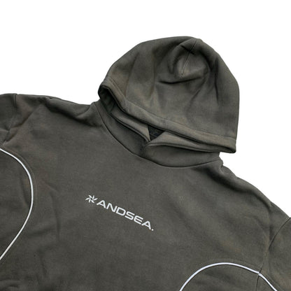 WIND AND SEA | ウィンダンシーウインダンシー Piping Hooded Sweatshirt パーカー WDS-O-FTK-25-Q1-CS-01 グレー サイズ：L【瀬戸大橋店】