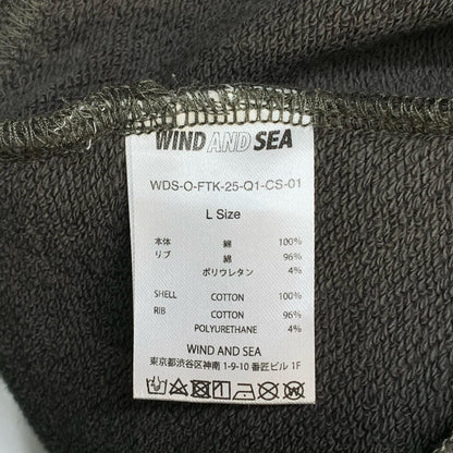 WIND AND SEA | ウィンダンシーウインダンシー Piping Hooded Sweatshirt パーカー WDS-O-FTK-25-Q1-CS-01 グレー サイズ：L【瀬戸大橋店】