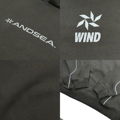 WIND AND SEA | ウィンダンシーウインダンシー Piping Hooded Sweatshirt パーカー WDS-O-FTK-25-Q1-CS-01 グレー サイズ：L【瀬戸大橋店】