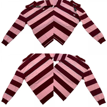 WIND AND SEA | ウィンダンシーウインダンシー Border Rugger Shirt ポロシャツ WDS-O-GRP-24-Q4-CS-04 ボルドー/バーガンディー サイズ：XL【瀬戸大橋店】