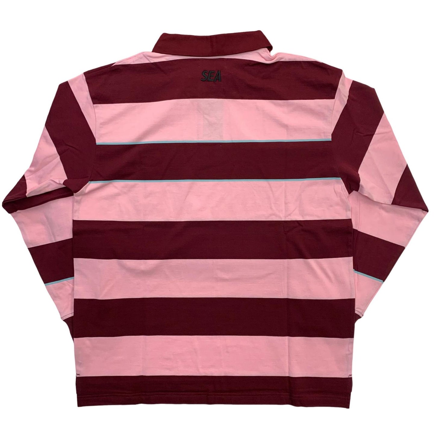 WIND AND SEA | ウィンダンシーウインダンシー Border Rugger Shirt ポロシャツ WDS-O-GRP-24-Q4-CS-04 ボルドー/バーガンディー サイズ：XL【瀬戸大橋店】