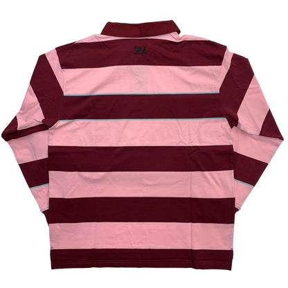 WIND AND SEA | ウィンダンシーウインダンシー Border Rugger Shirt ポロシャツ WDS-O-GRP-24-Q4-CS-04 ボルドー/バーガンディー サイズ：XL【瀬戸大橋店】