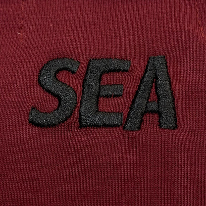 WIND AND SEA | ウィンダンシーウインダンシー Border Rugger Shirt ポロシャツ WDS-O-GRP-24-Q4-CS-04 ボルドー/バーガンディー サイズ：XL【瀬戸大橋店】
