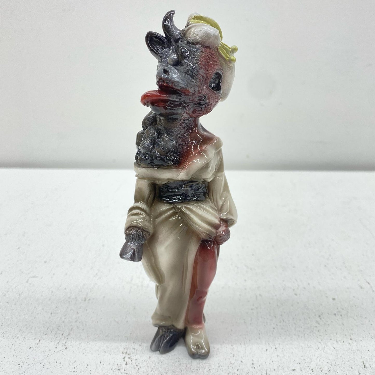 [Used] HIKARI TOYS Mononoke Shojo - Kudan (White Mold with Black/Silver/Red Paint) [Figure]