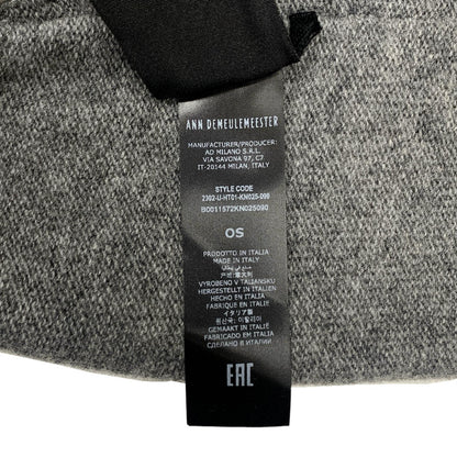 Ann Demeulemeester WILMAR BEANIE WOOL CASHMERE KNIT Gray Knit Cap