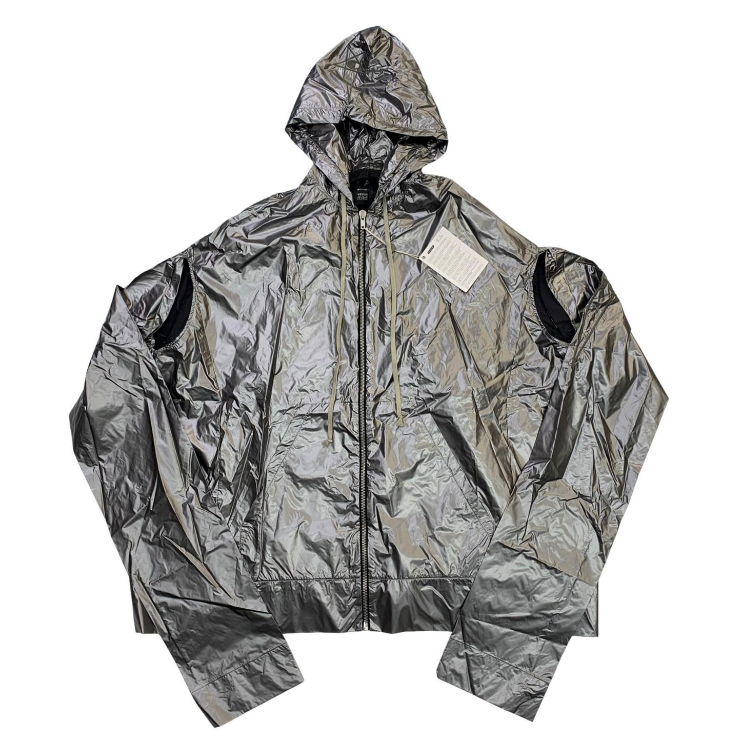 Rick Owens | Rick Owens FLYPROOF JACKET 220609 Nylon Jacket Silver Size: L