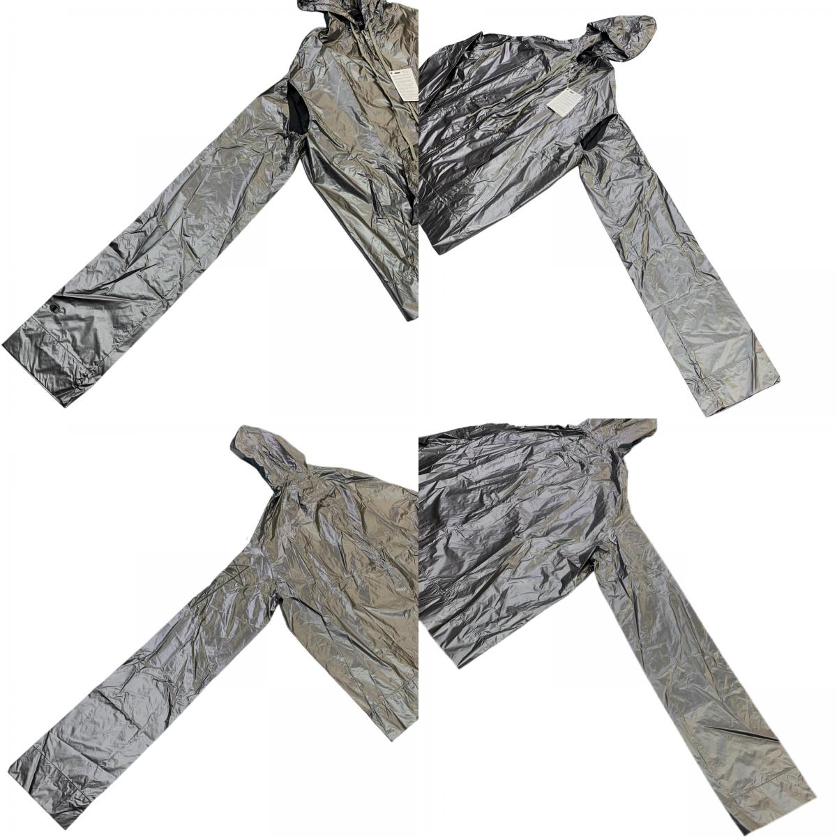 Rick Owens | Rick Owens FLYPROOF JACKET 220609 Nylon Jacket Silver Size: L