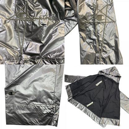 Rick Owens | Rick Owens FLYPROOF JACKET 220609 Nylon Jacket Silver Size: L