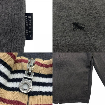 BURBERRY BLACK LABEL | バーバリーブラックレーベル :Horse Logo Embroidered Track Jacket ジャージ グレー【瀬戸大橋店】