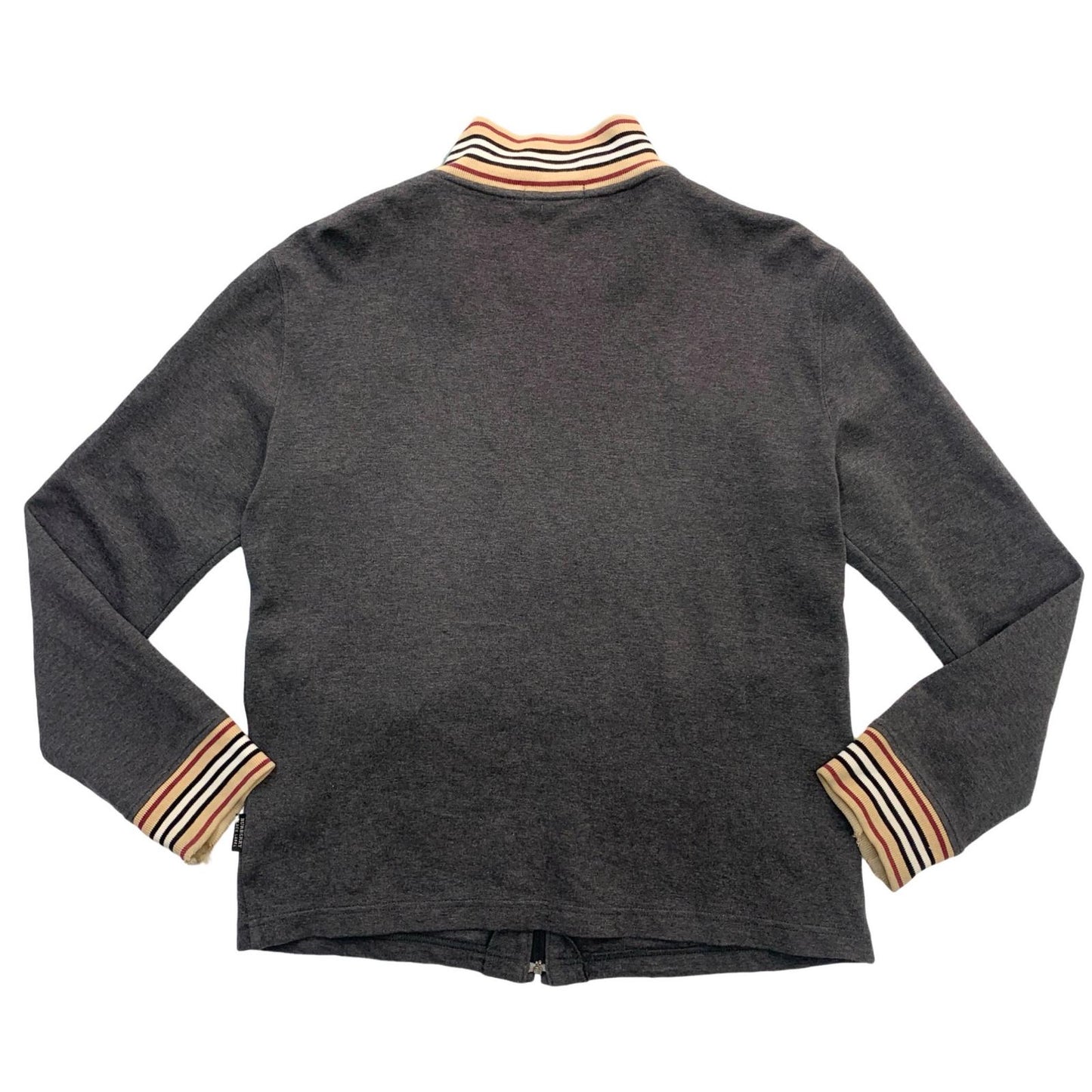 BURBERRY BLACK LABEL | バーバリーブラックレーベル :Horse Logo Embroidered Track Jacket ジャージ グレー【瀬戸大橋店】