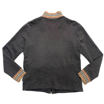 BURBERRY BLACK LABEL | バーバリーブラックレーベル :Horse Logo Embroidered Track Jacket ジャージ グレー【瀬戸大橋店】