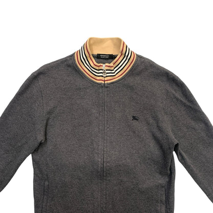BURBERRY BLACK LABEL | バーバリーブラックレーベル :Horse Logo Embroidered Track Jacket ジャージ グレー【瀬戸大橋店】