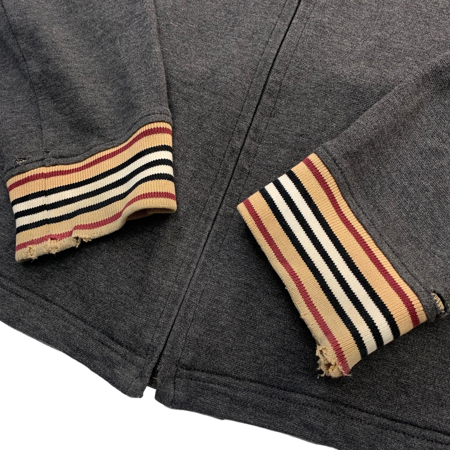 BURBERRY BLACK LABEL | バーバリーブラックレーベル :Horse Logo Embroidered Track Jacket ジャージ グレー【瀬戸大橋店】