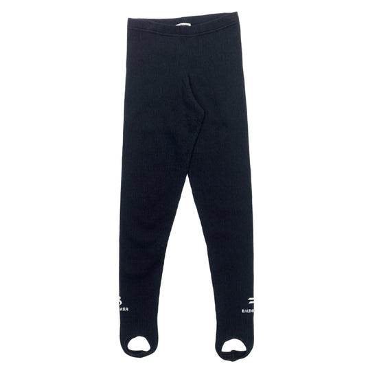 BALENCIAGA | バレンシアガ Rib Knit Stirrup Leggigns その他ボトムス レギンス ブラック サイズ：M【瀬戸大橋店】