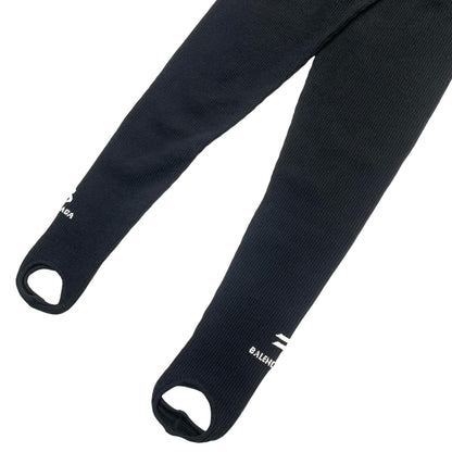 BALENCIAGA | バレンシアガ Rib Knit Stirrup Leggigns その他ボトムス レギンス ブラック サイズ：M【瀬戸大橋店】