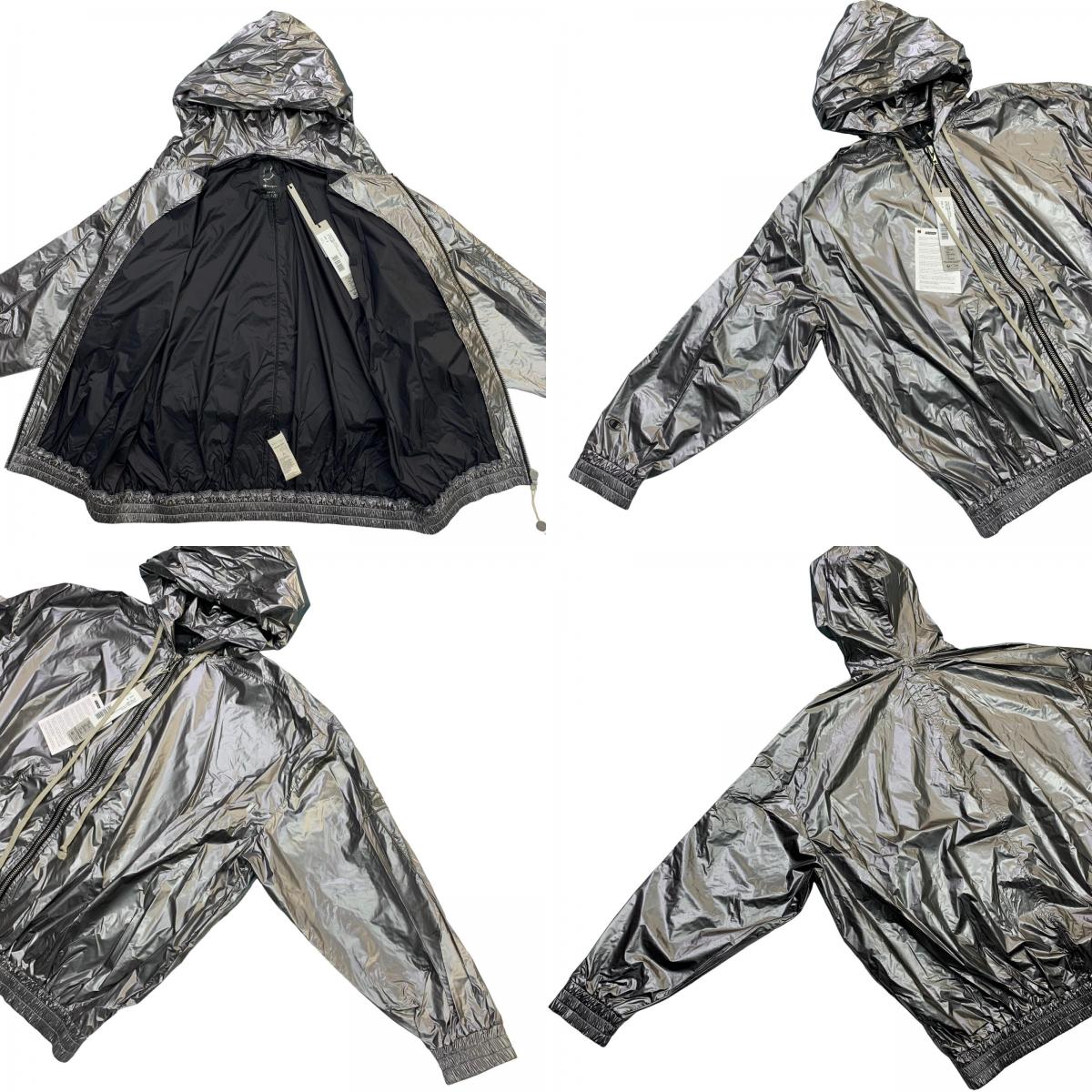 Rick Owens | Rick Owens Rick Owens Champion Jumbo Jason's S HOODIE Nylon Jacket Silver Size: M