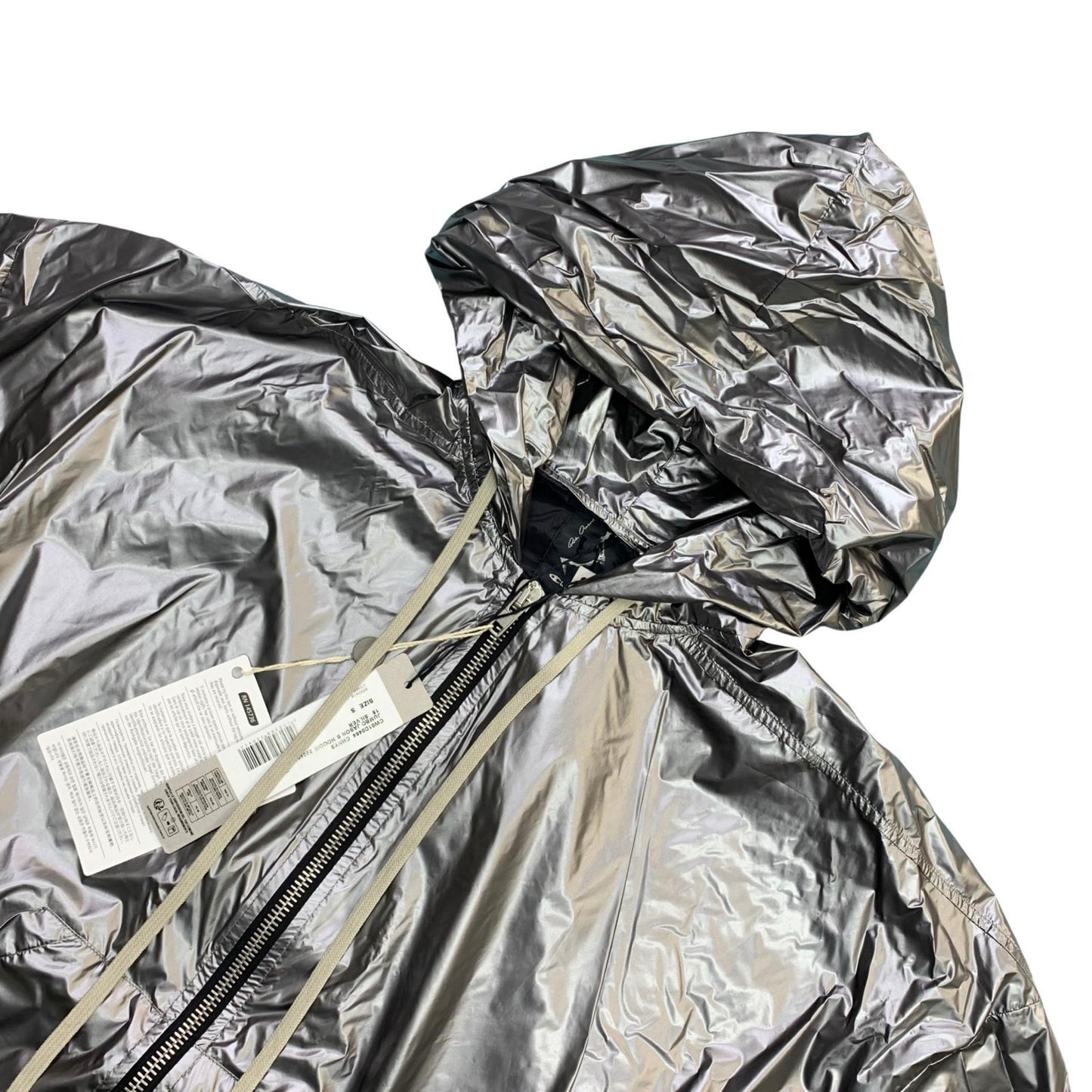 Rick Owens | Rick Owens Rick Owens Champion Jumbo Jason's S HOODIE Nylon Jacket Silver Size: M