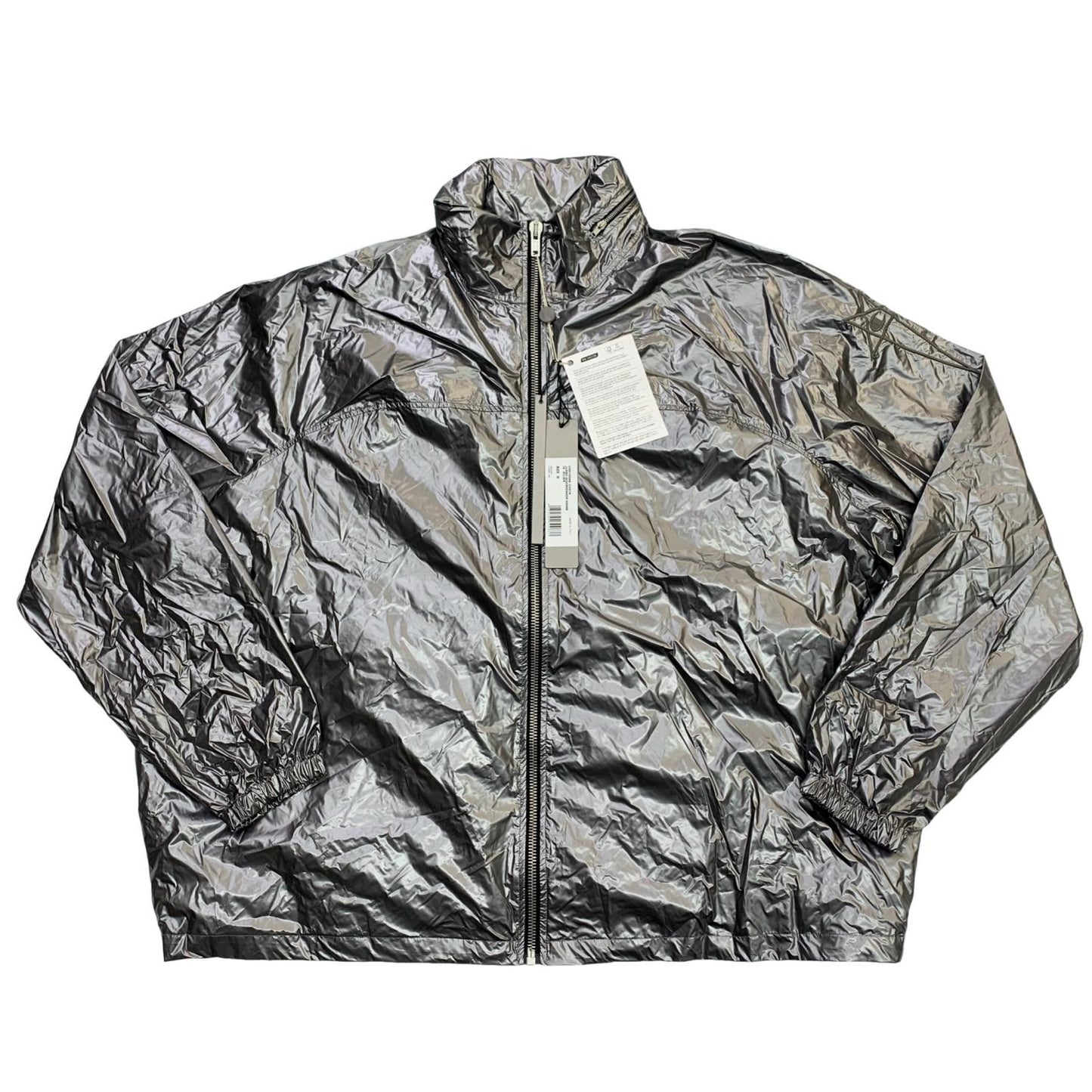 Rick Owens | Rick Owens JUMBO WINDBREAKER Nylon Jacket Silver Size: L