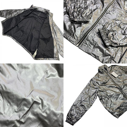 Rick Owens | Rick Owens JUMBO WINDBREAKER Nylon Jacket Silver Size: L
