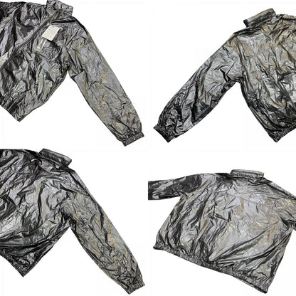 Rick Owens | Rick Owens JUMBO WINDBREAKER Nylon Jacket Silver Size: L