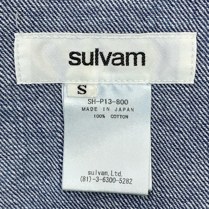 SALVAM | Salvam Hem Front Zip Spiral Crash Denim Pants Denim Pants SH-P13-800 Blue Size: S