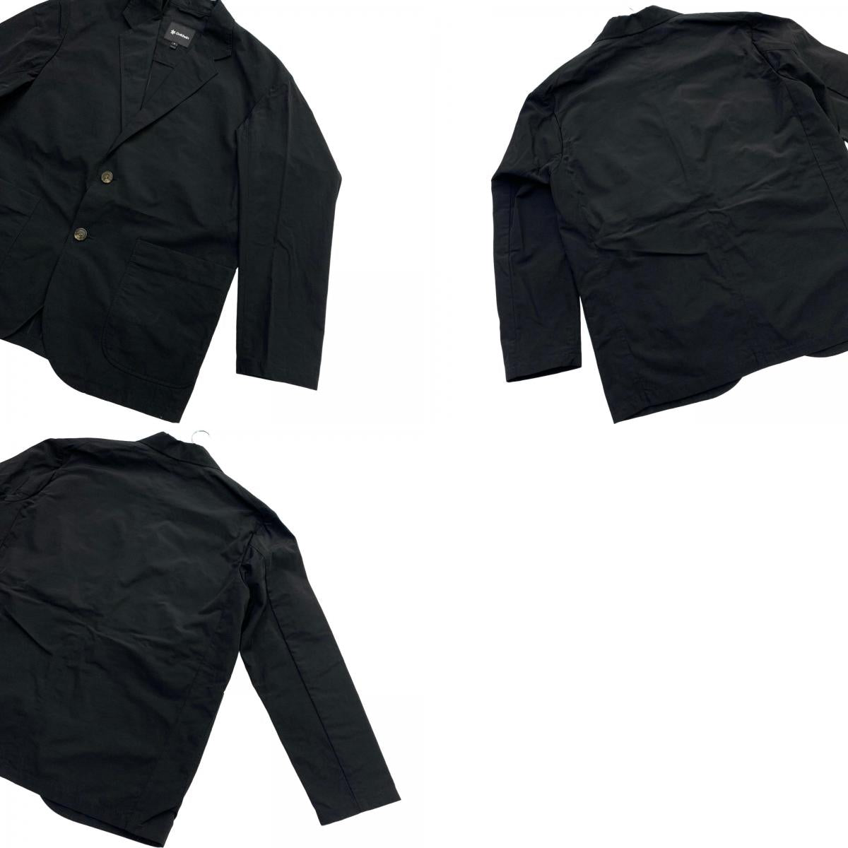 GOLDWIN | Goldwin Relaxed Nylon Two-button Jacket Tailored Jacket Black Size: L