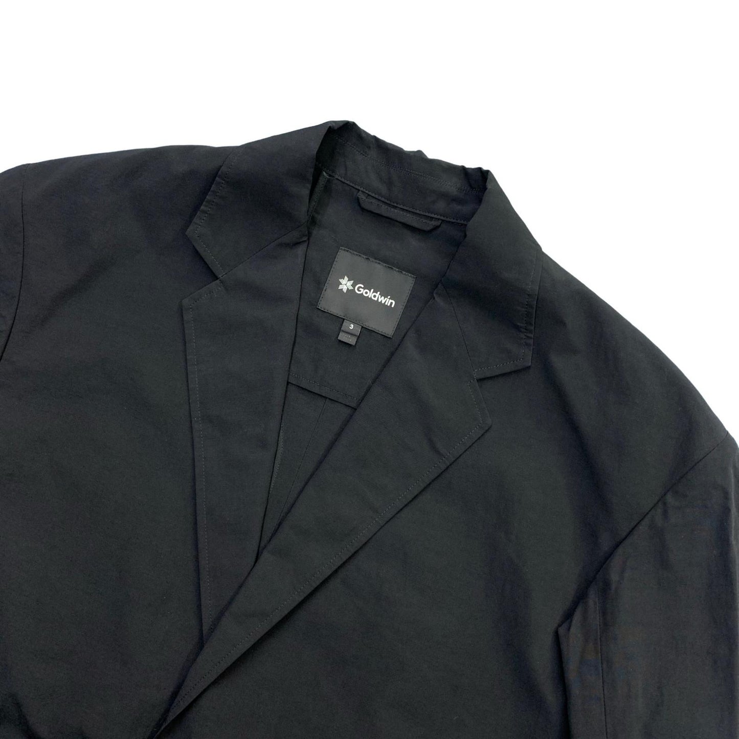 GOLDWIN | Goldwin Relaxed Nylon Two-button Jacket Tailored Jacket Black Size: L