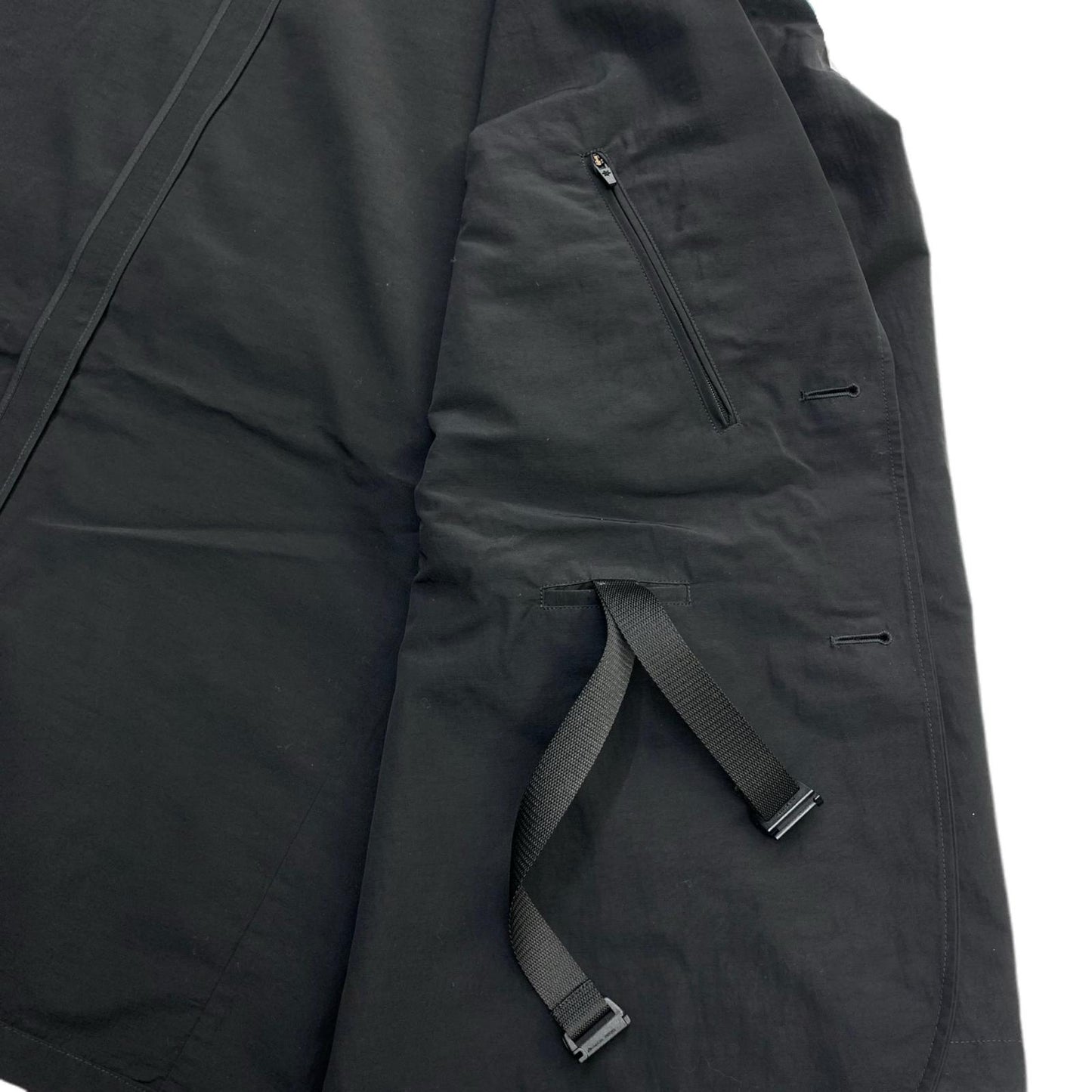 GOLDWIN | Goldwin Relaxed Nylon Two-button Jacket Tailored Jacket Black Size: L
