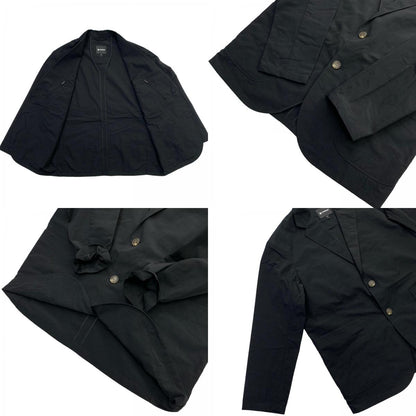 GOLDWIN | Goldwin Relaxed Nylon Two-button Jacket Tailored Jacket Black Size: L