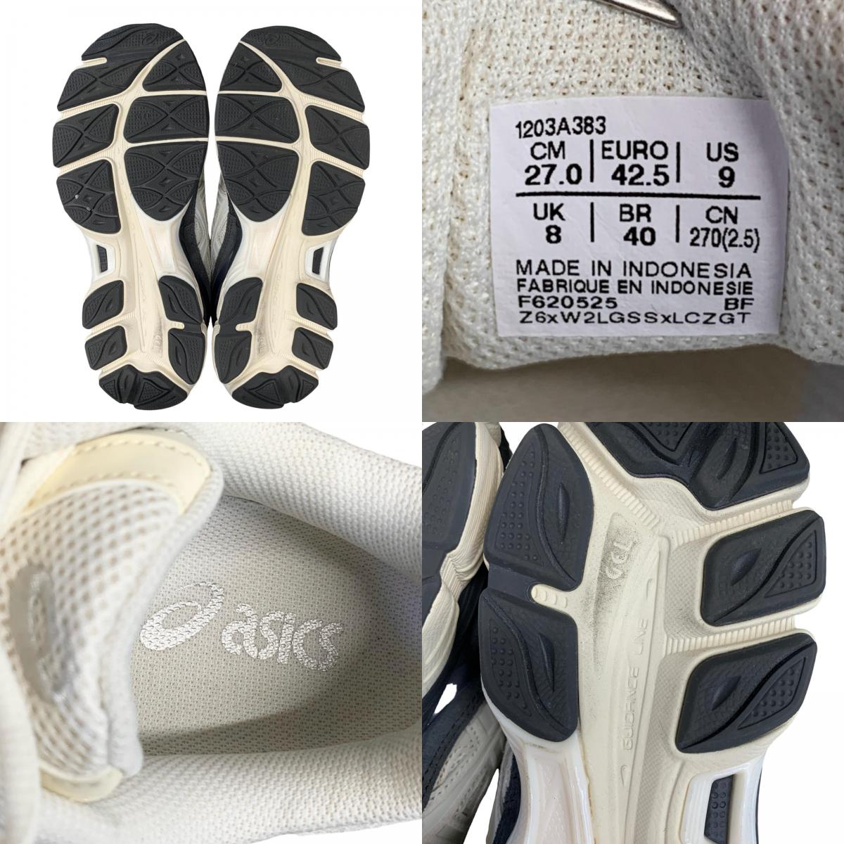 asics | アシックス ASICS SportStyle GEL-NYC WHITE/SMOKE GREY スニーカー 1203A383-111 ベージュ 27cm