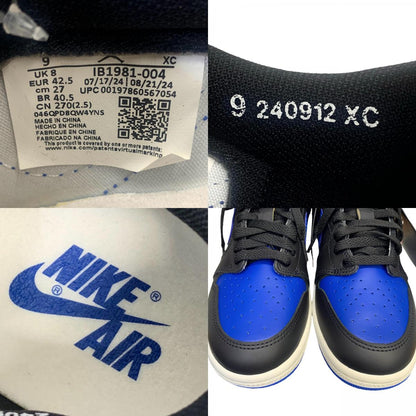 NIKE | ナイキ Nike Air Jordan 1 Low '85 'Black and Royal Blue' スニーカー ブラック 27cm