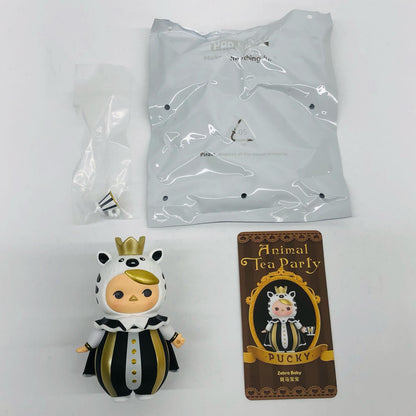 フィギュア ZEBRA BABY 「POPMART PUCKY アニマル ティー パーティー シリーズ」 ZEBRA BABY PUCKY アニマル ティー パーティー【フィギュア】【尾張小牧店】