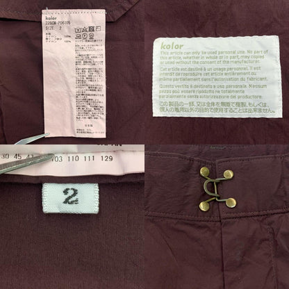 kolor | kolor PLEATS NYLON WIDEPANT Pants Brown Size: 2