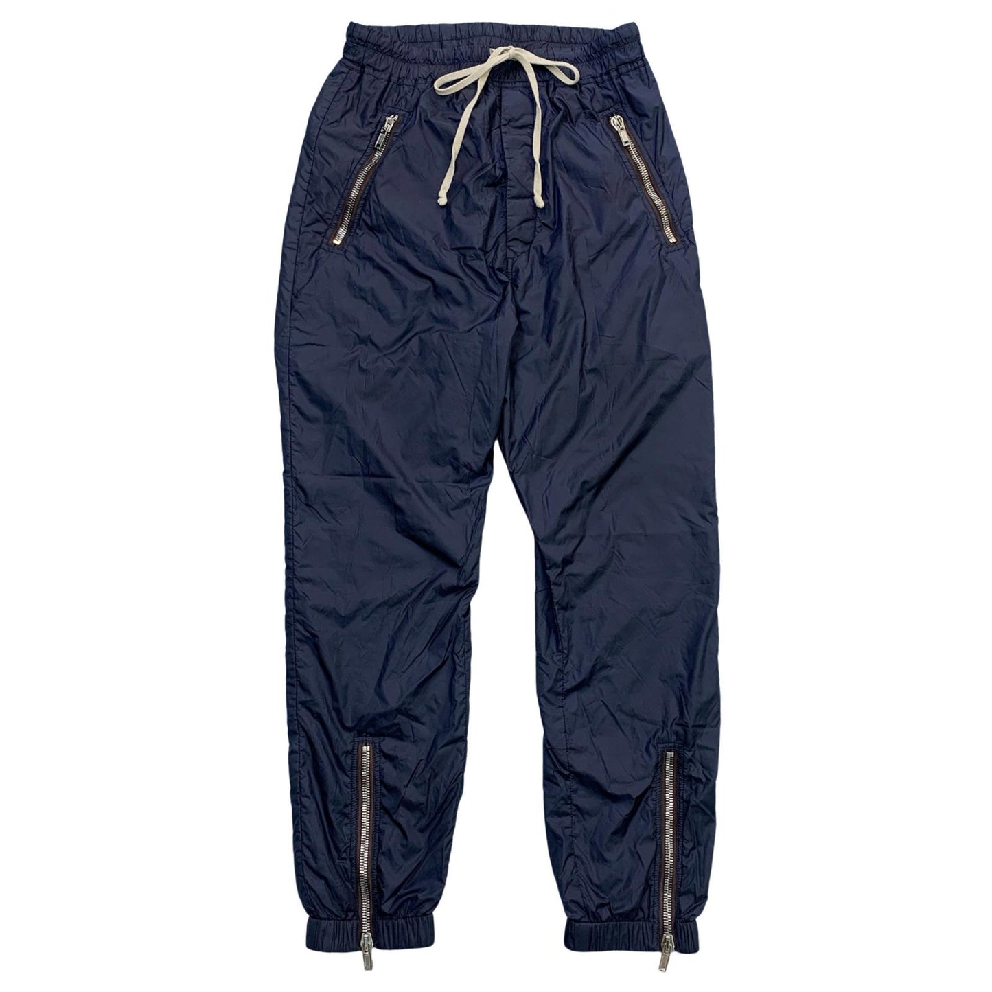 Rick Owens | Rick Owens Drawstring Zipped Cuff Jogger Pants Navy