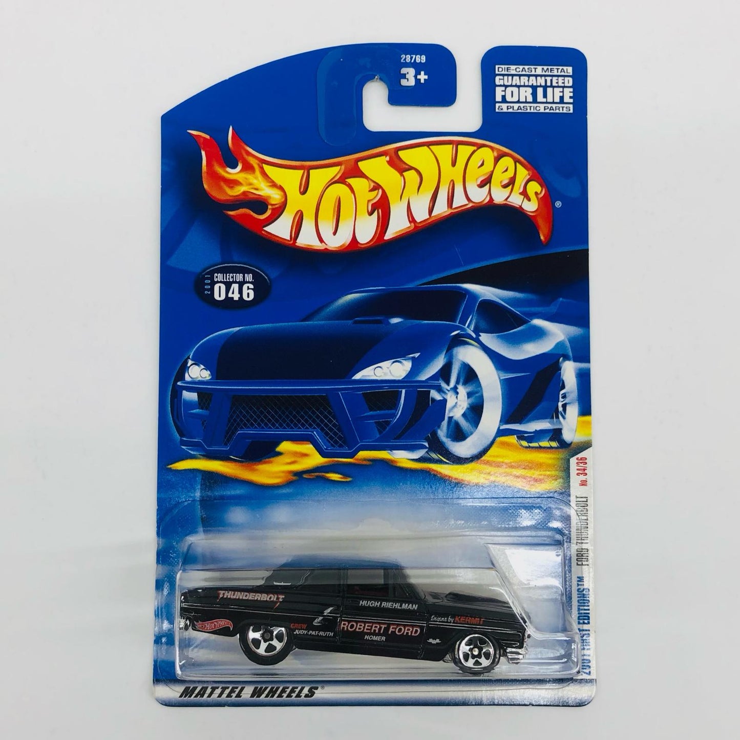 1/64 FORD THUNDERBOLT (Black) "Hot Wheels 2001 FIRST EDITIONS" [28769-0910D1]