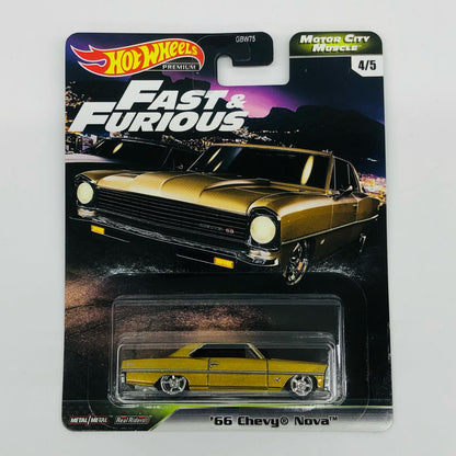 1/64 '66 Chevy Nova "Hot Wheels Fast & Furious - MOTOR CITY MUSCLE" [GJR72]