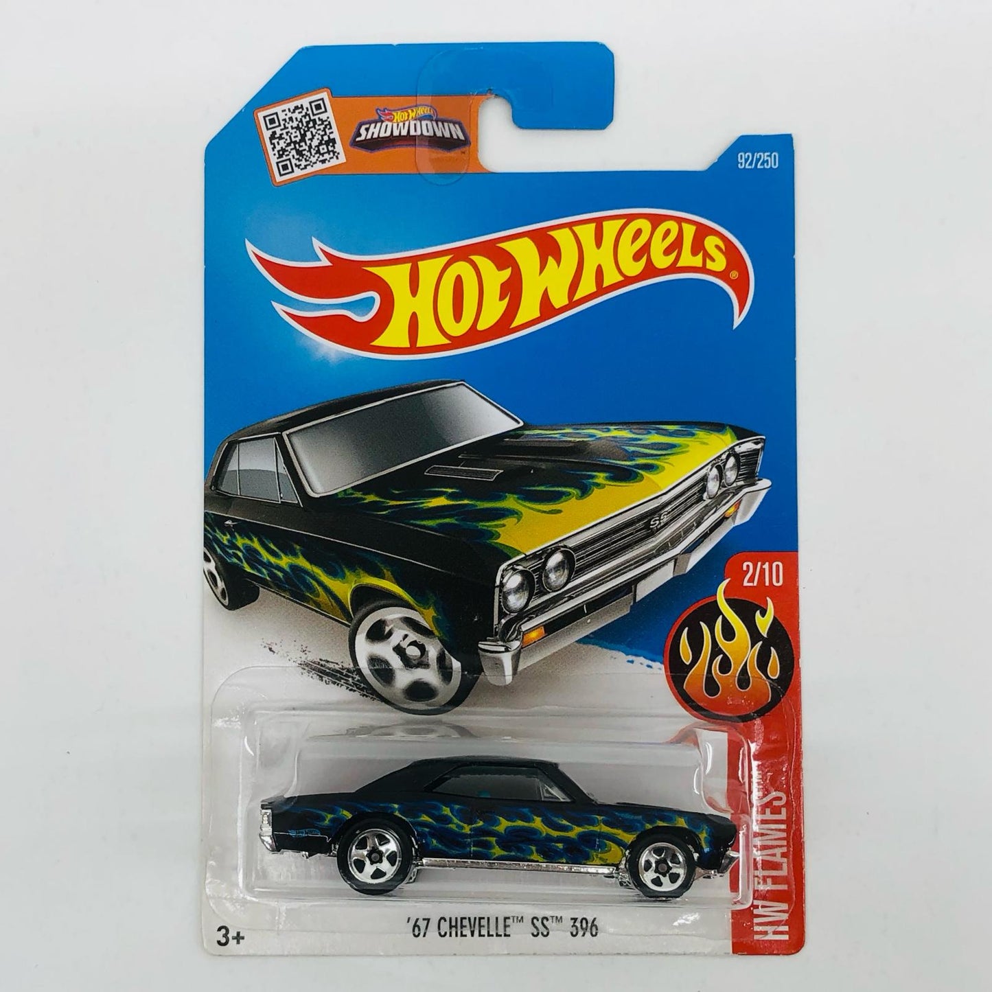 1/64 '67 CHEVELLE SS 396 (Black) "Hot Wheels HW FLAMES" [DHR07-D7B3]